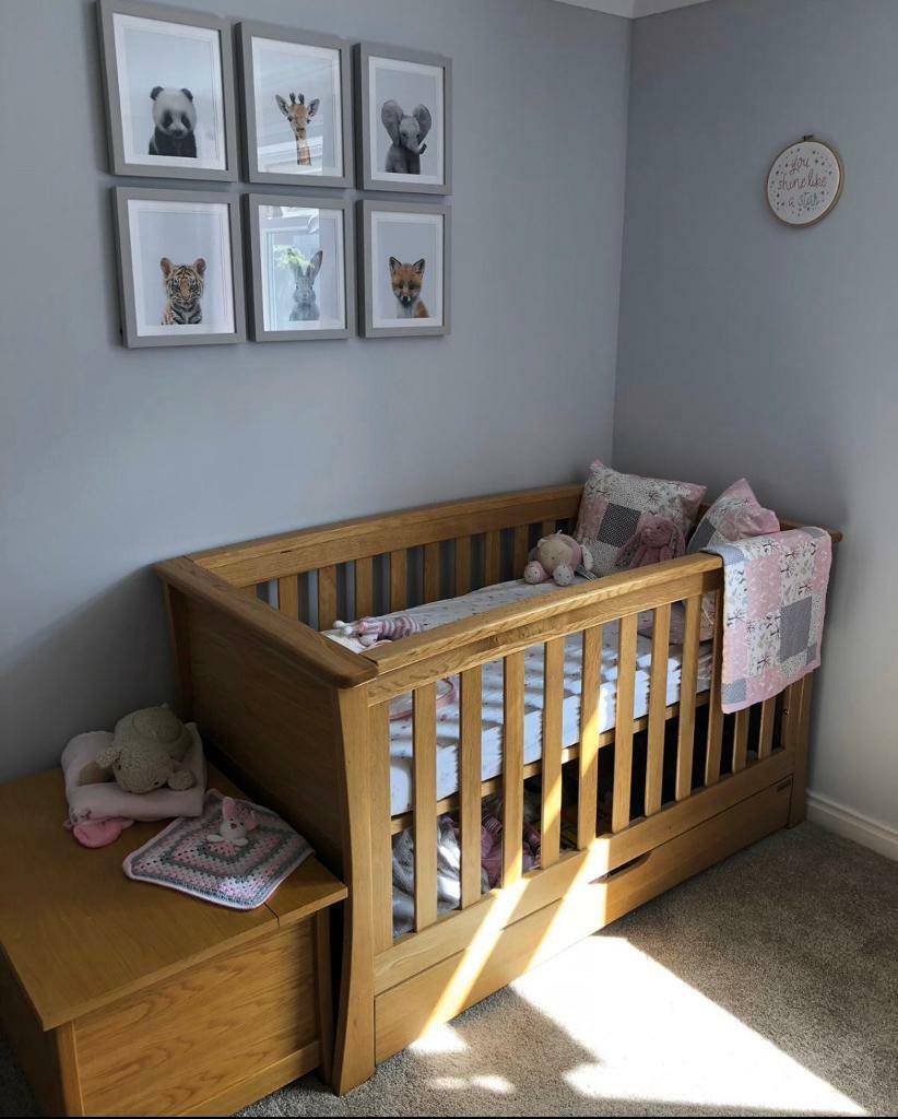 mamas and papas oak cot